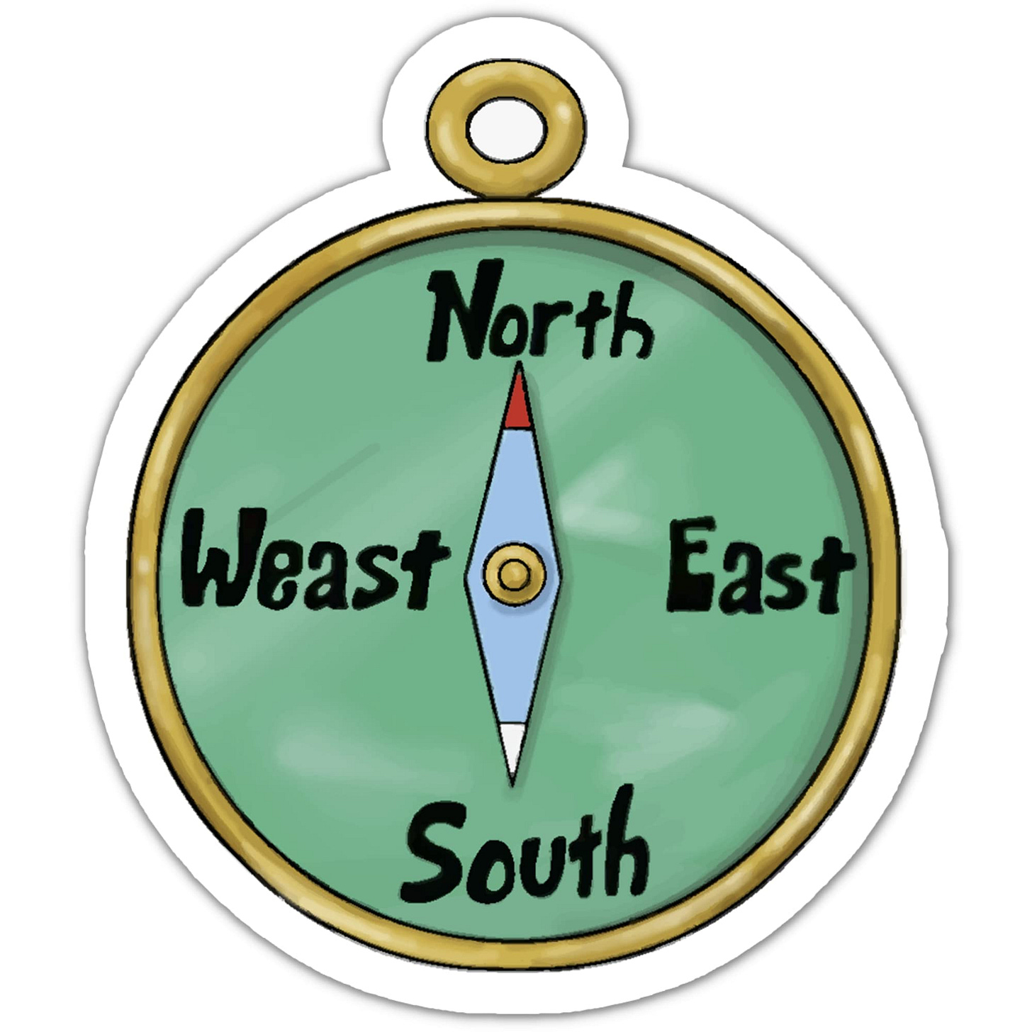 Amazon.com: Funny Cartoon TV Show Compass Meme Vinyl Decal Sticker : Sports  & Outdoors