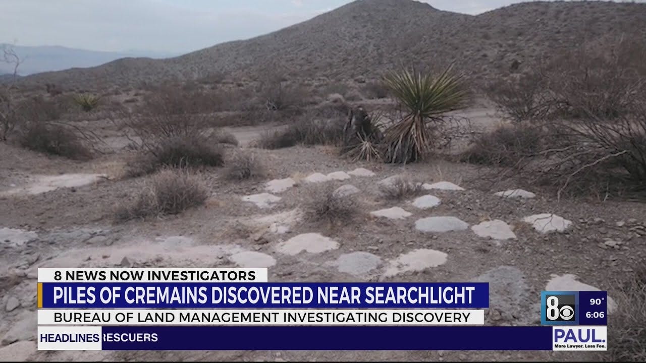 Piles of human cremated remains discovered outside Las Vegas Piles of human cremated remains discovered outside Las Vegas