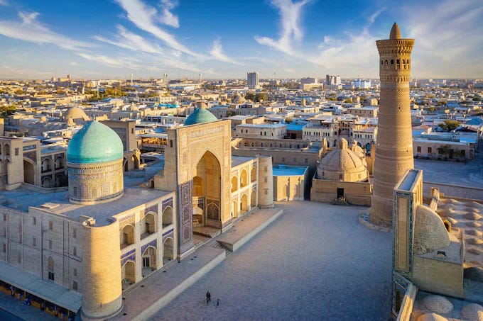 Guests will be able to visit the majestic Kalyan Poi Kalon Complex in the Uzbek city of Bukhara Guests will be able to visit the majestic Kalyan Poi Kalon Complex in the Uzbek city of Bukhara