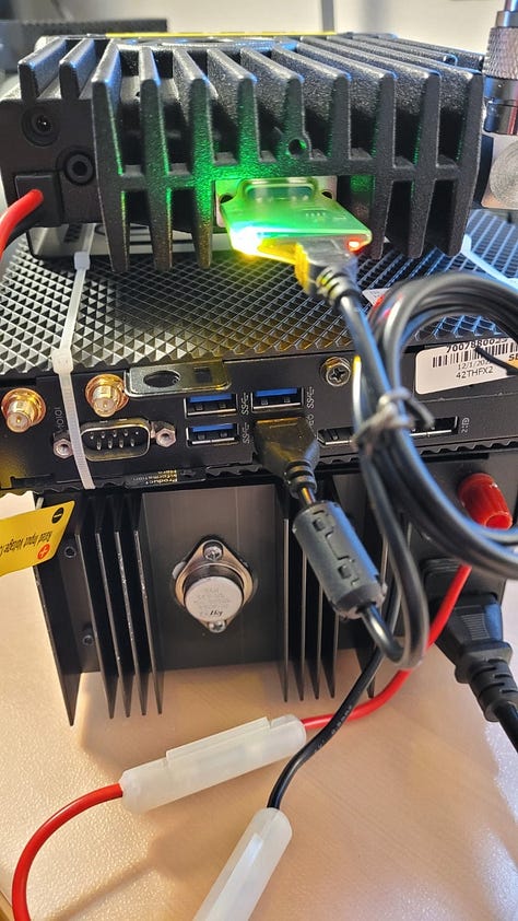 Pictures of the node and RIM-Alinco in operation