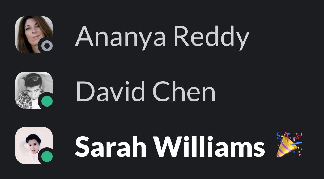 Online offline badges