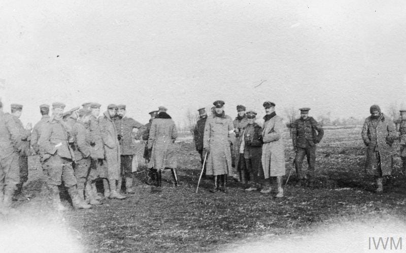 A group of British and German soldiers A group of British and German soldiers