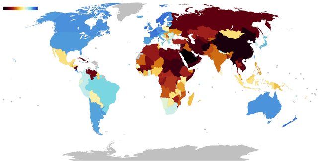 6 Principais Índices de Democracia do V-Dem (2023) : r/MapPorn