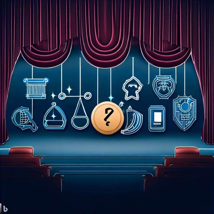Bing Image Creator: "Create an image illustrating the concept of privacy theater, depicting a stage with symbolic representations of privacy, such as a privacy policy, a cookie, a gavel, a mask, and a lock icon,." Bing Image Creator: "Create an image illustrating the concept of privacy theater, depicting a stage with symbolic representations of privacy, such as a privacy policy, a cookie, a gavel, a mask, and a lock icon,."