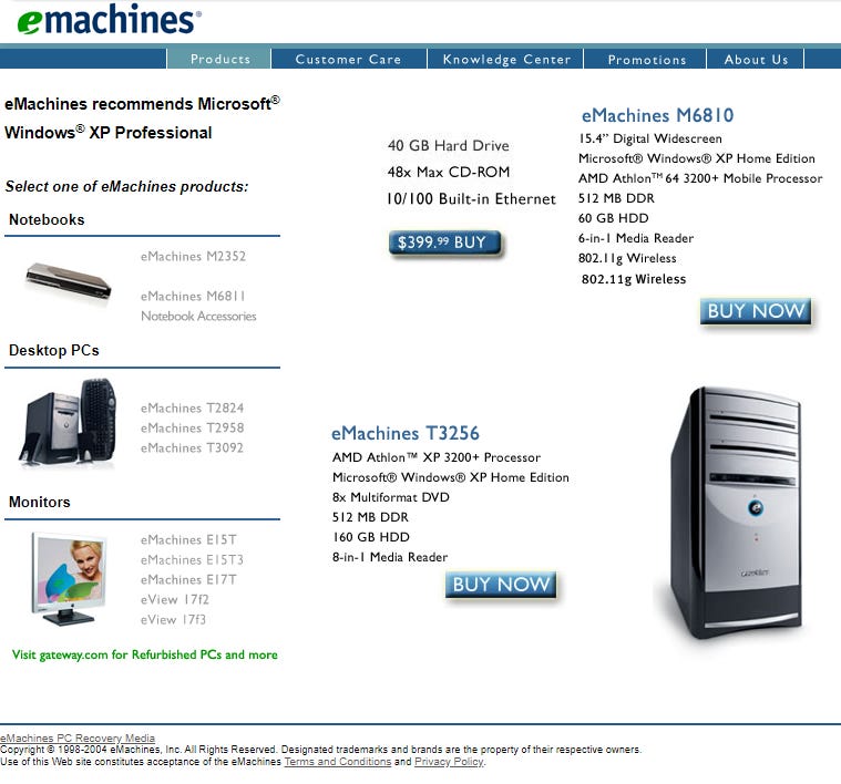 Emachines Computer The Rapid Rise of eMachines - by Bradford Morgan White