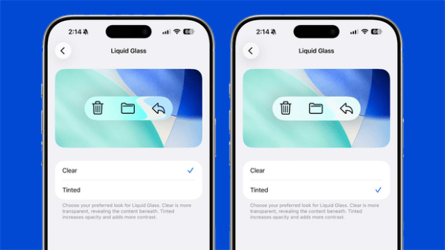 Apple's iOS 26.1 beta 4 lets users toggle Liquid Glass transparency