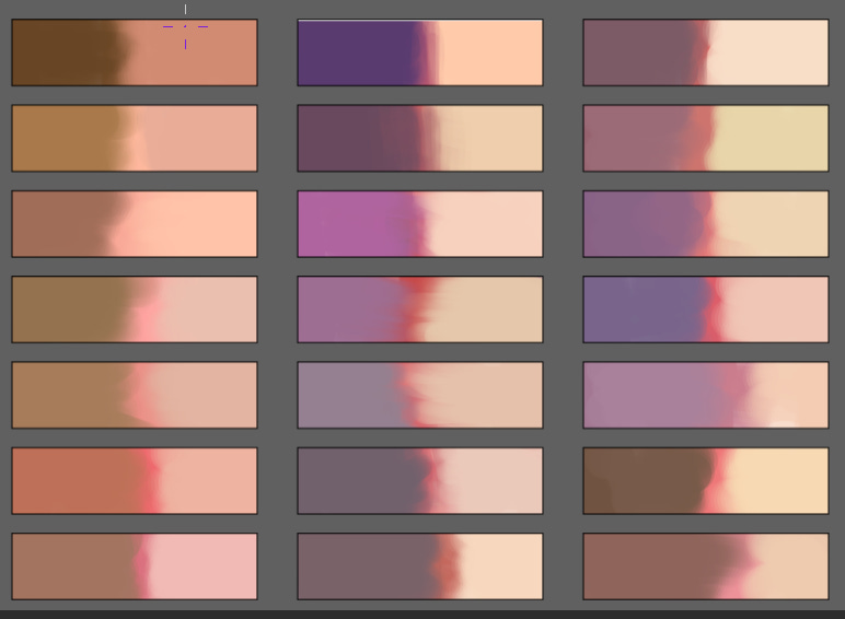 A series of rectangles with blended colours