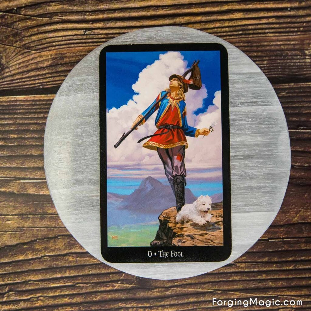 The Fool Card from the Witches Tarot Deck