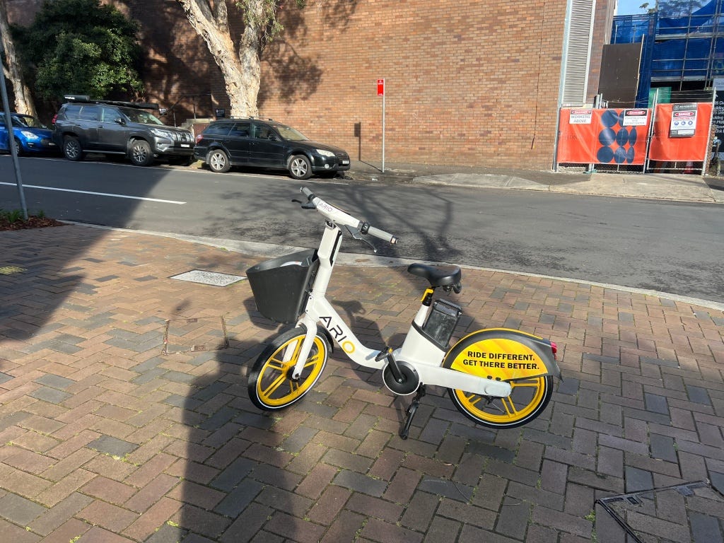 In Darlington, just in the middle of the footpath.