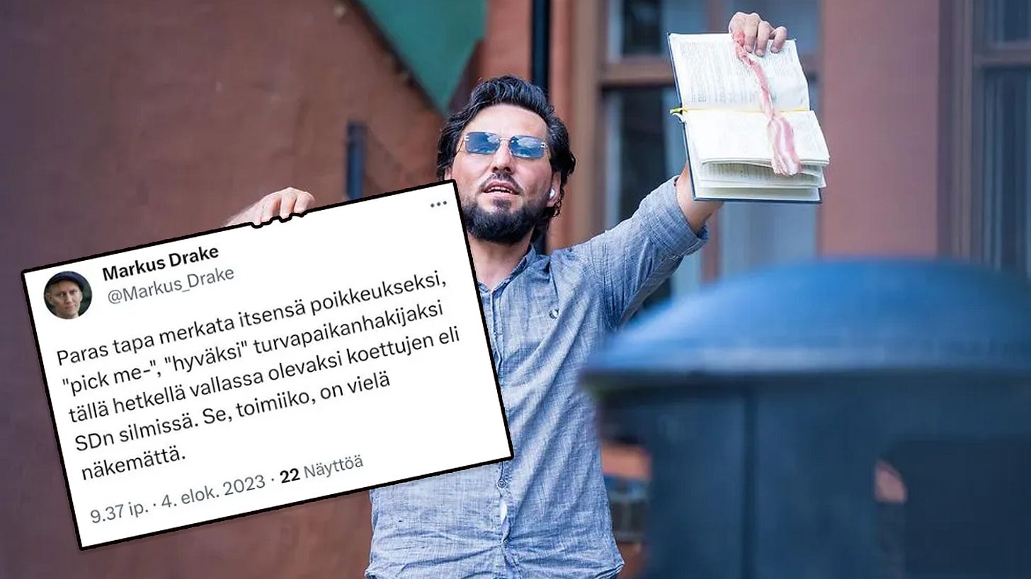 Vihreiden puoluevaltuuskunnan jäsen haukkui rohkean entisen muslimin rasistisella “Pick-me”-termillä. Vihreiden puoluevaltuuskunnan jäsen haukkui rohkean entisen muslimin rasistisella “Pick-me”-termillä.