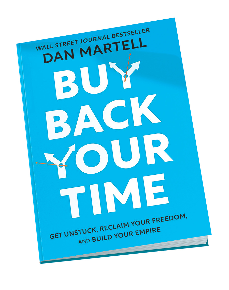 The cover of Buy Back Your Time by Dan Martell, a guide to scaling a business by outsourcing and reclaiming time. The cover of Buy Back Your Time by Dan Martell, a guide to scaling a business by outsourcing and reclaiming time.