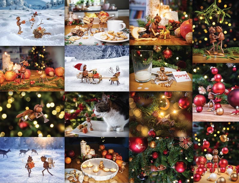 Sada třetích vánočních pohlednic