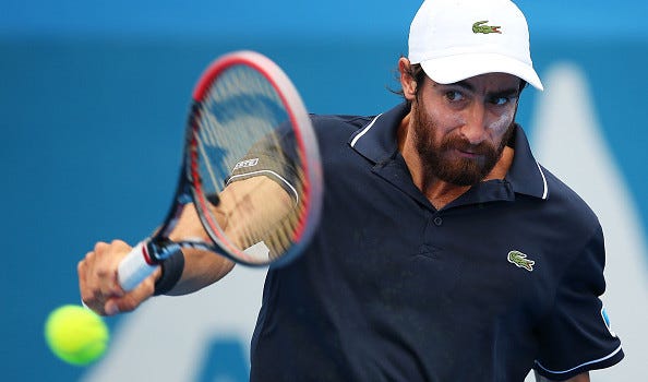 pablo cuevas hitting luca vanni balls back for brasil open 2015 pablo cuevas hitting luca vanni balls back for brasil open 2015
