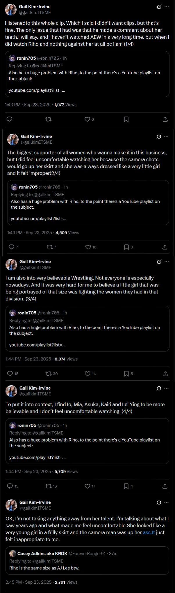 Gail Kim thread discussing presentation, camera work and believability