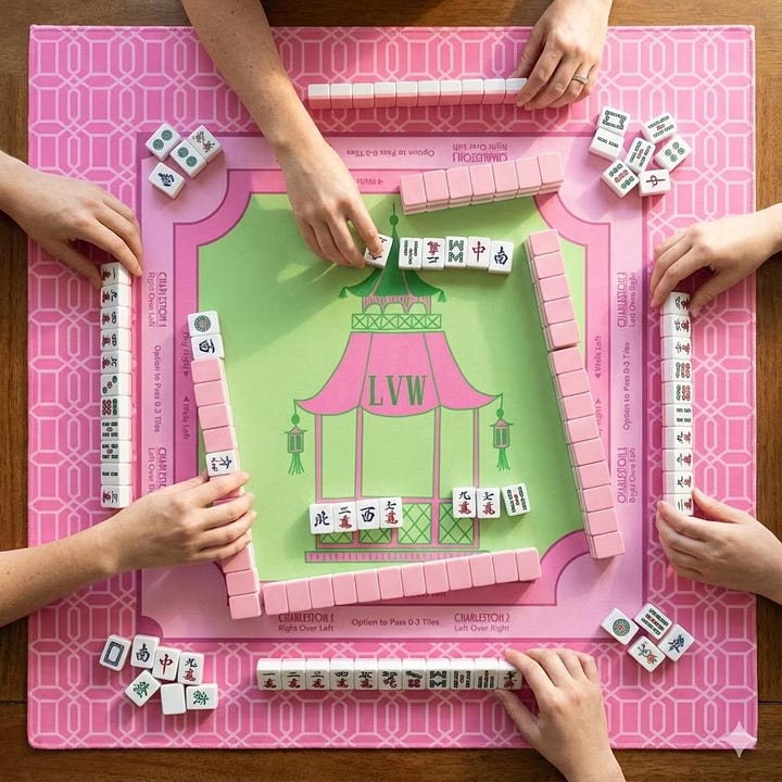 Trendy luxe Mahjong sets for Gen Z, teens, young people and high schoolers.