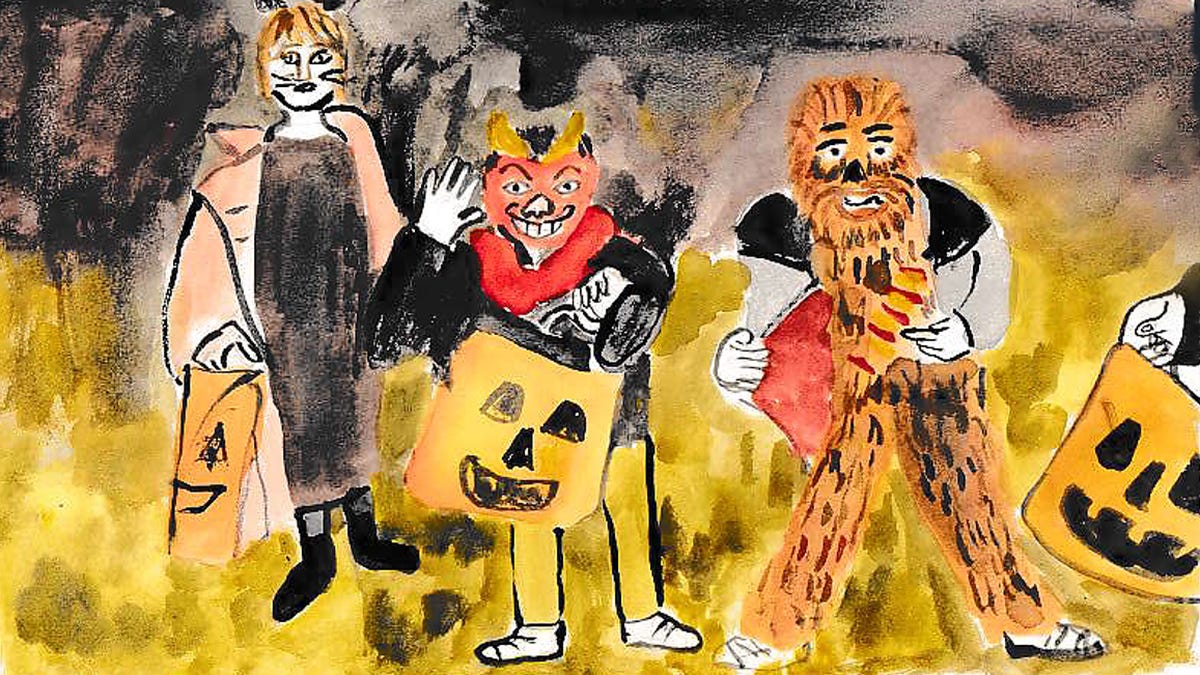 trick or treaters illustration beth spencer trick or treaters illustration beth spencer