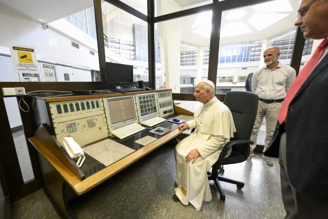 Pope Leo XIV visits Vatican Radio transmitter which is proposed solar energy site | Archdiocese of San Antonio Pope Leo XIV visits Vatican Radio transmitter which is proposed solar energy site | Archdiocese of San Antonio