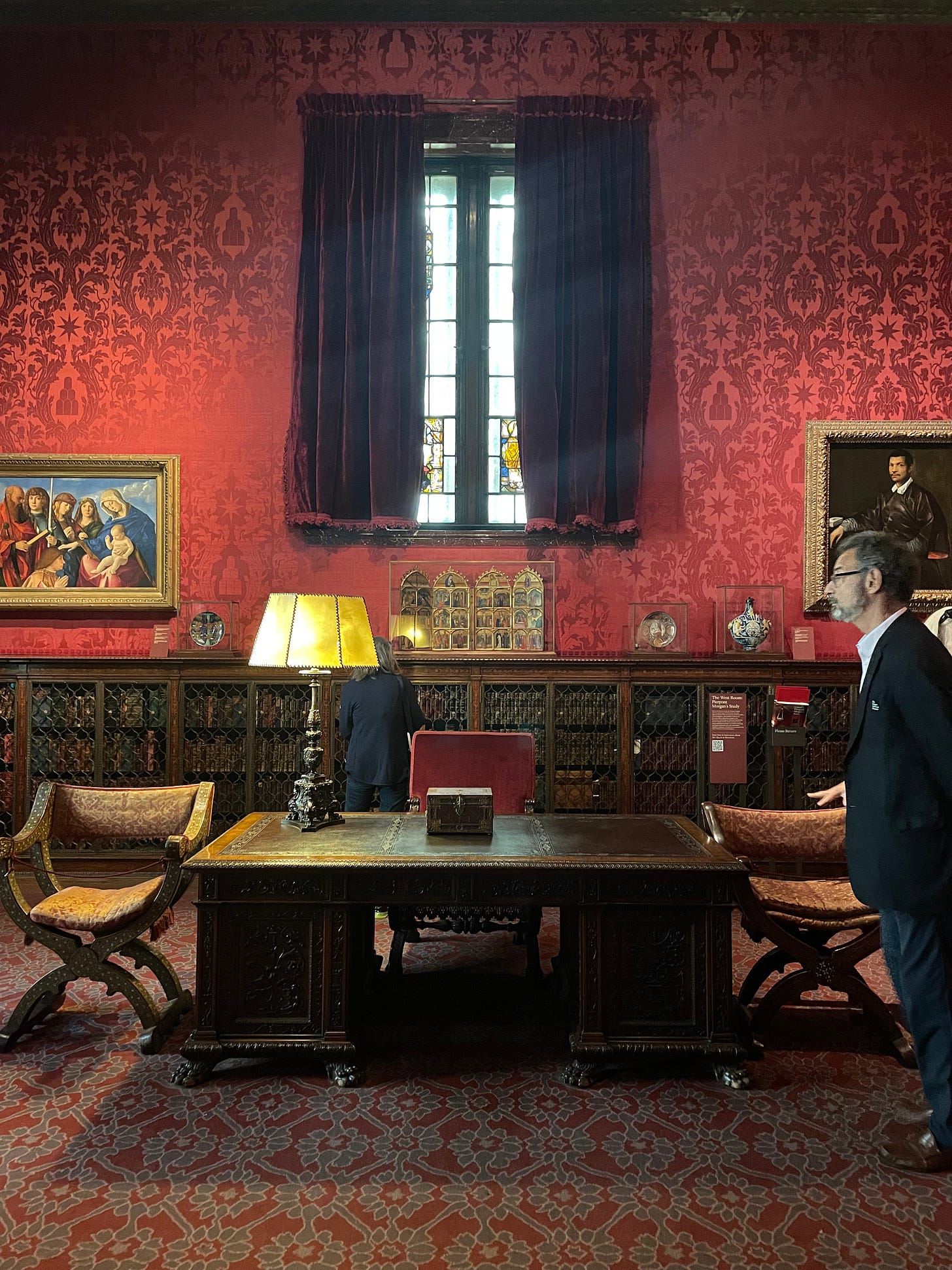 J. P. Morgan's desk in his study at the Morgan Library & Museum