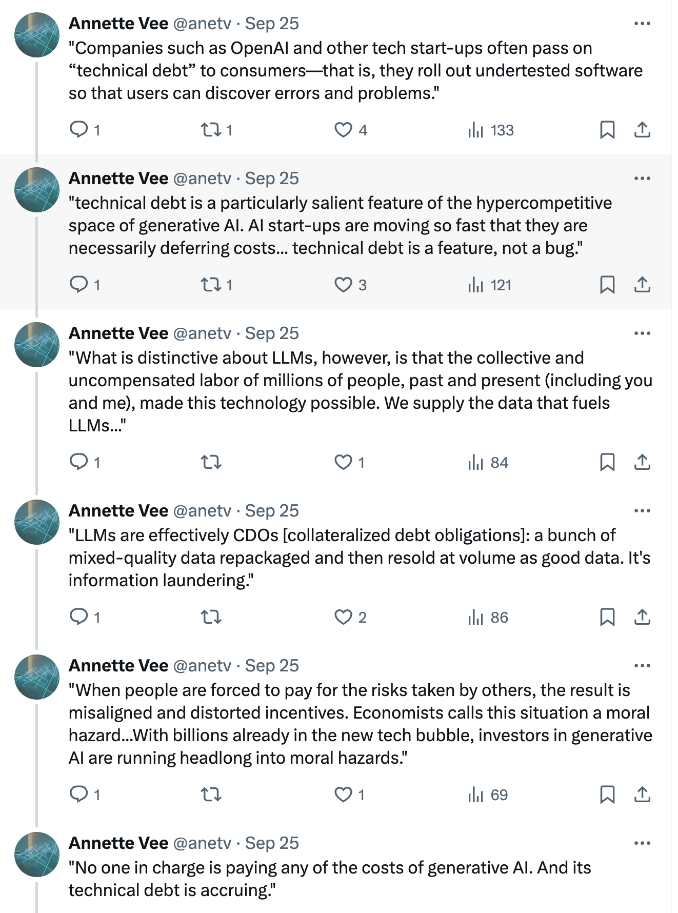The moral hazard of AI - by Annette Vee