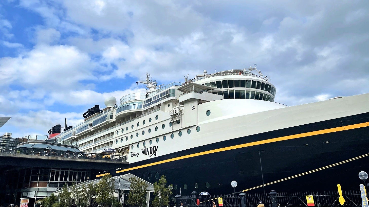 The Disney Wonder, the first ship to drop the Palo prix fixe menu. Image: JustARandomEditor123 via Wikimedia Commons