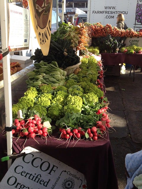 Vegetables at the Ferry Building Marketplace Vegetables at the Ferry Building Marketplace
