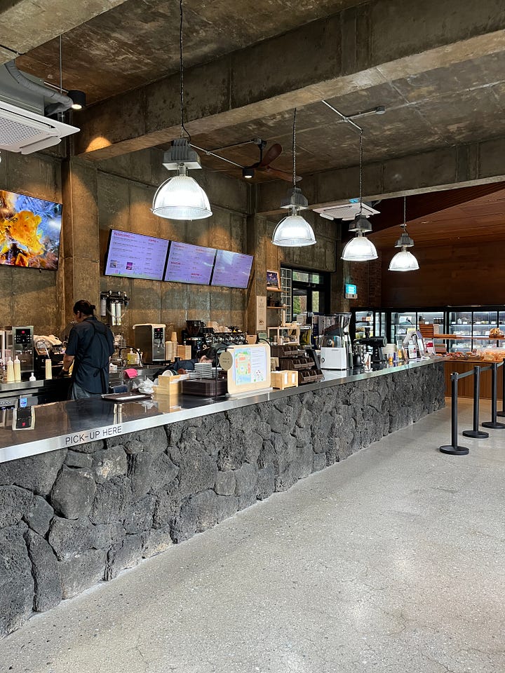 Cafe entrance and upstairs seating