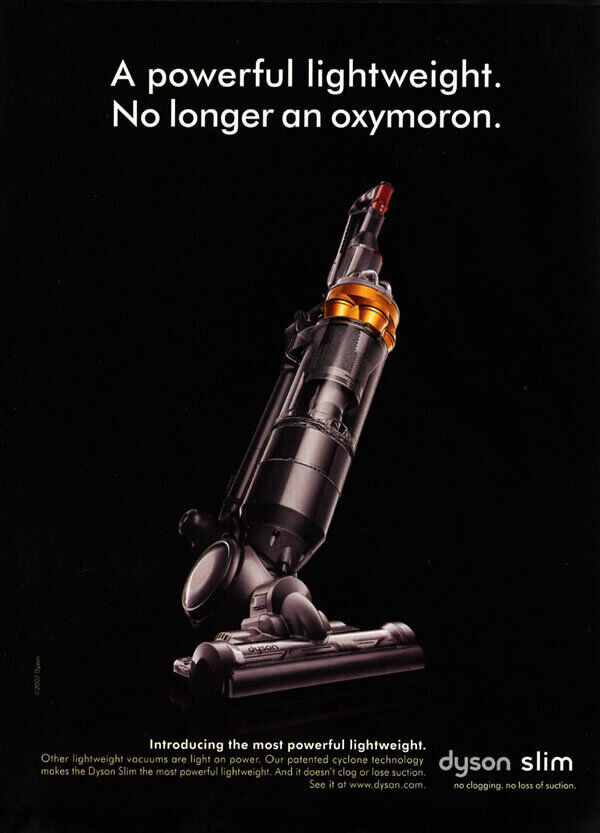 2007 Dyson Vacuum 1-page MAGAZINE AD