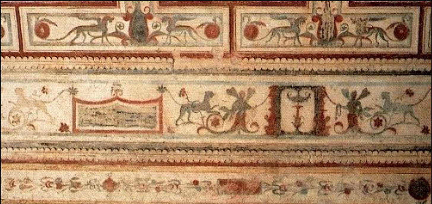 Grotesque ornaments in the Domus Aurea