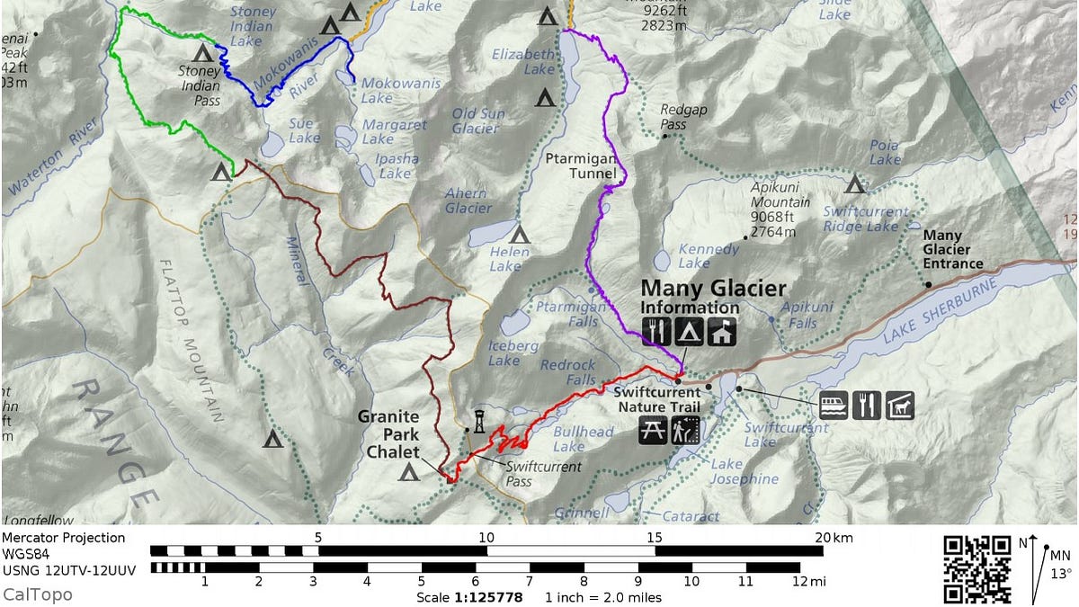 Substack — Nick Dario trip report for Glacier National Park Backcountry Permit