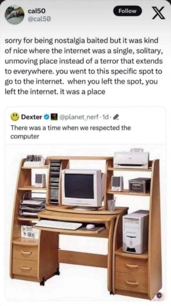 The internet was a place : r/NonPoliticalTwitter