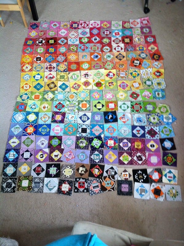Fussy Square quilt front Fussy Square quilt front