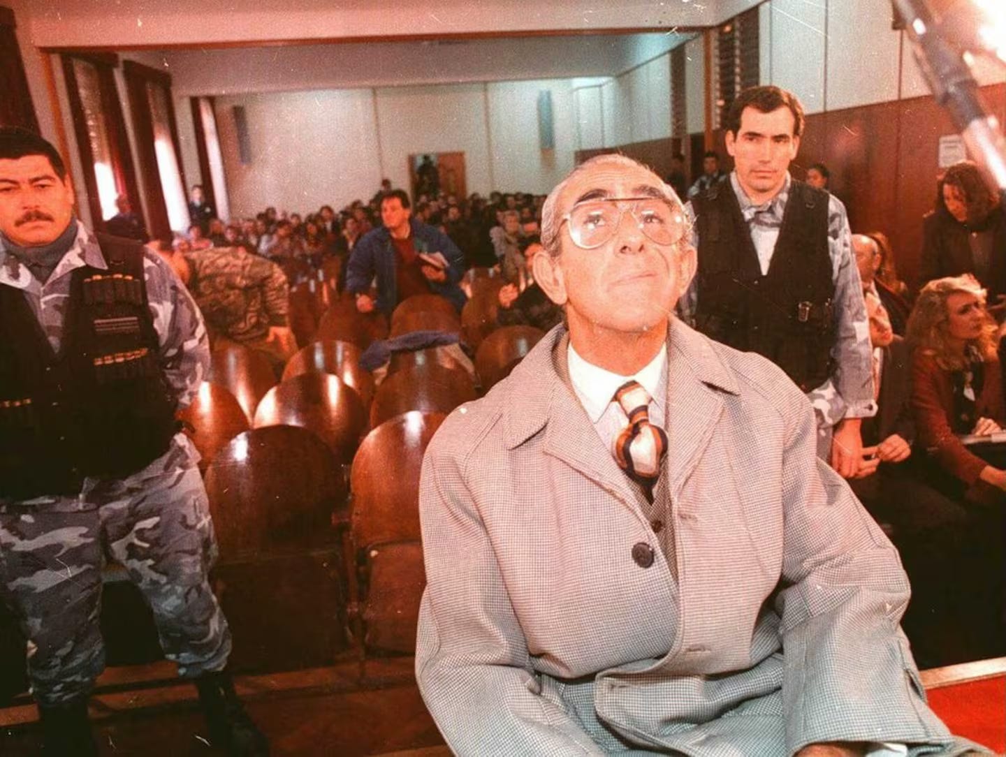 Argentine dentist Ricardo Barreda during his trial on August of 1995 for the 1992 murders of his wife, two daughters, and mother in law in the city of La Plata. He committed the murders with a rifle after reportedly being insulted. He was released from prison in 2011. Argentine dentist Ricardo Barreda during his trial on August of 1995 for the 1992 murders of his wife, two daughters, and mother in law in the city of La Plata. He committed the murders with a rifle after reportedly being insulted. He was released from prison in 2011.