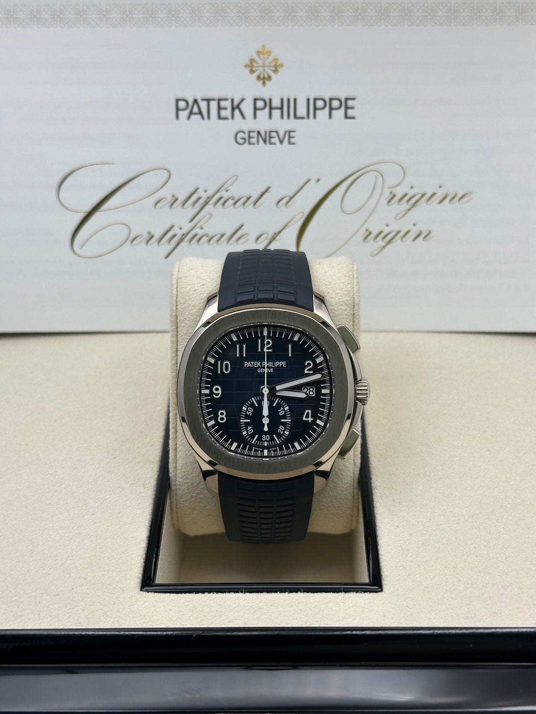 2022 Patek Philippe Aquanaut Flyback Chronograph White Gold / Blue 5968G-001 Listing Image 1