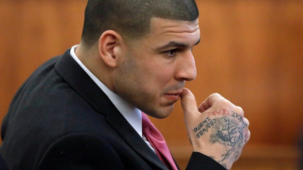 Aaron Hernandez tattoos may work against him at murder trial 2017 images Aaron Hernandez tattoos may work against him at murder trial 2017 images