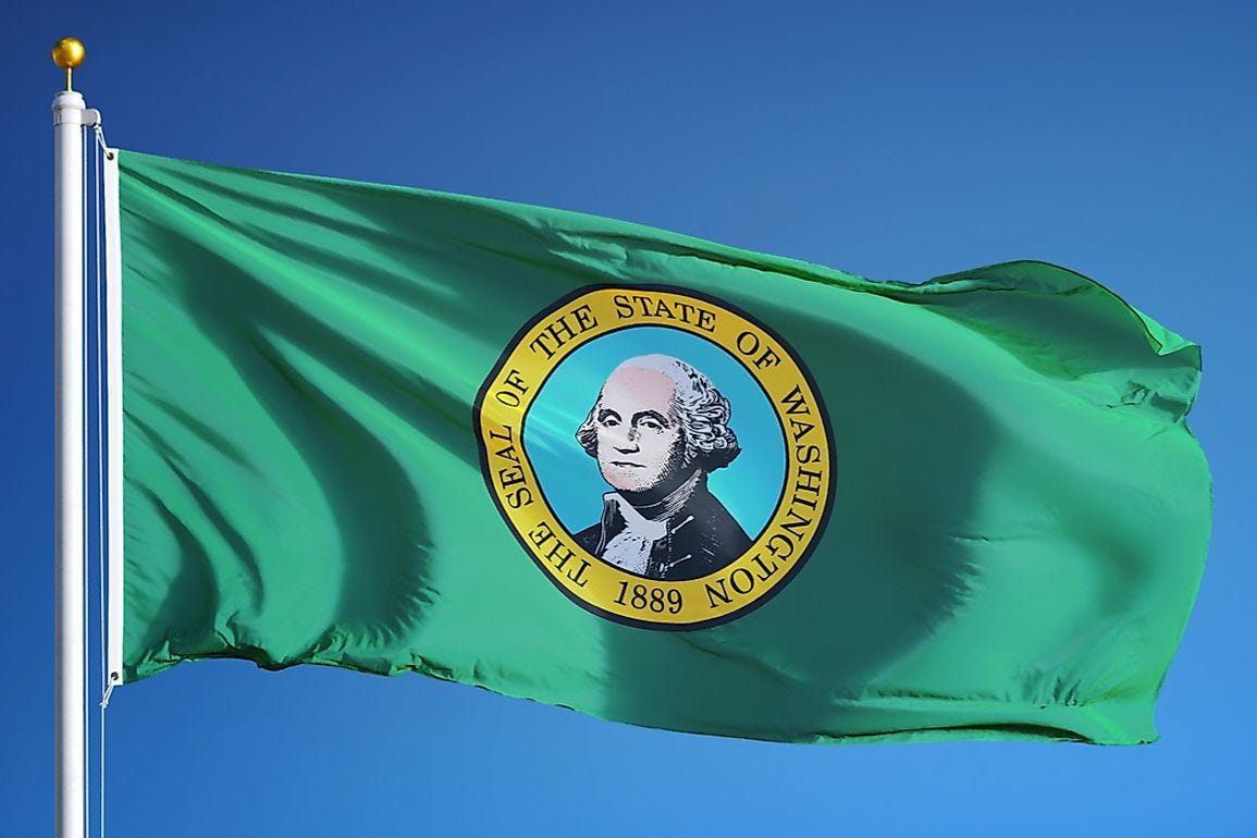 Washington State Flag - WorldAtlas Washington State Flag - WorldAtlas