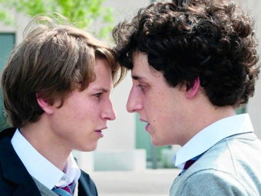 Still of Ernst Umhauer and Bastien Ughetto in the movie, "In the House." Still of Ernst Umhauer and Bastien Ughetto in the movie, "In the House."