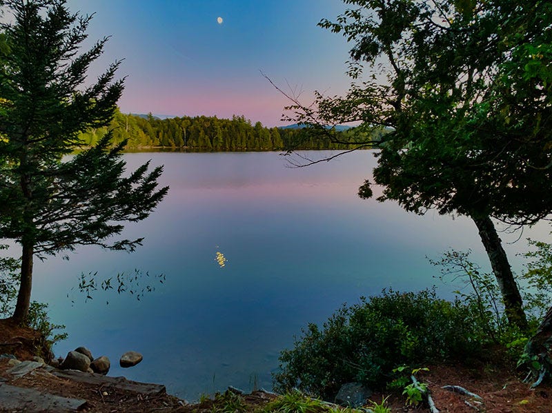Magical moonrise in the Adirondacks