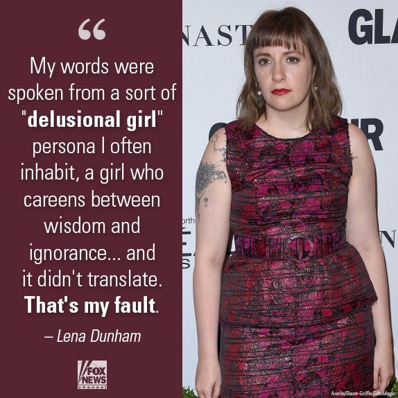 Lena Dunham: raped by a....Republican - Page 20 - ChiefsPlanet