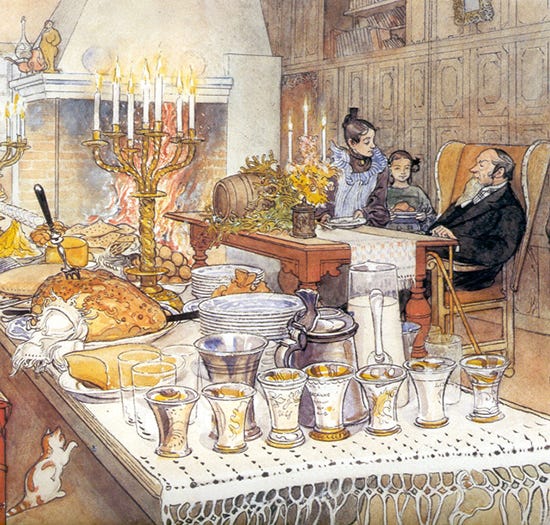 Detail of Christmas Eve, 1906, Carl Larsson