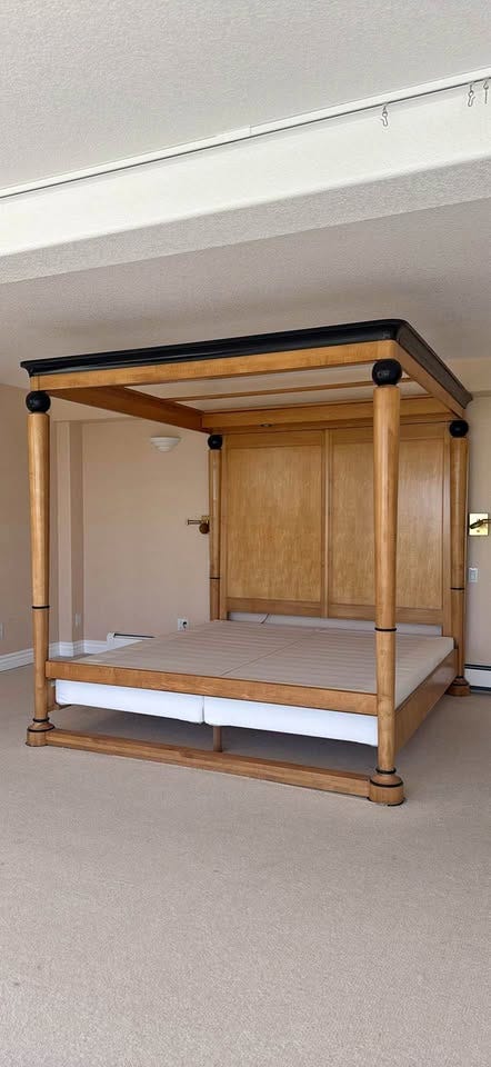 Product photo of Modern Design quality King Size Maple Canopy Poster Bed