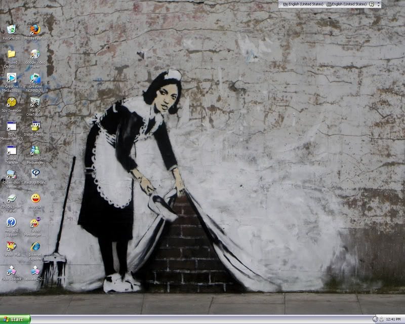 Banksy Maid 'Sweeping It Under the Carpet' Banksy Maid 'Sweeping It Under the Carpet'