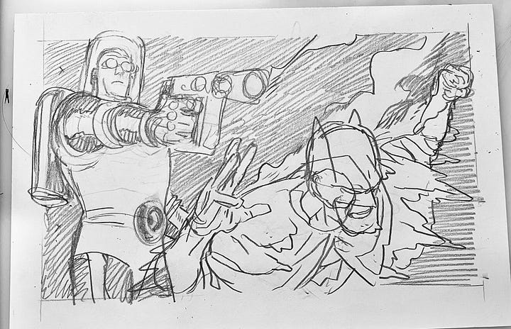 Batman, comics, drawing, shadows