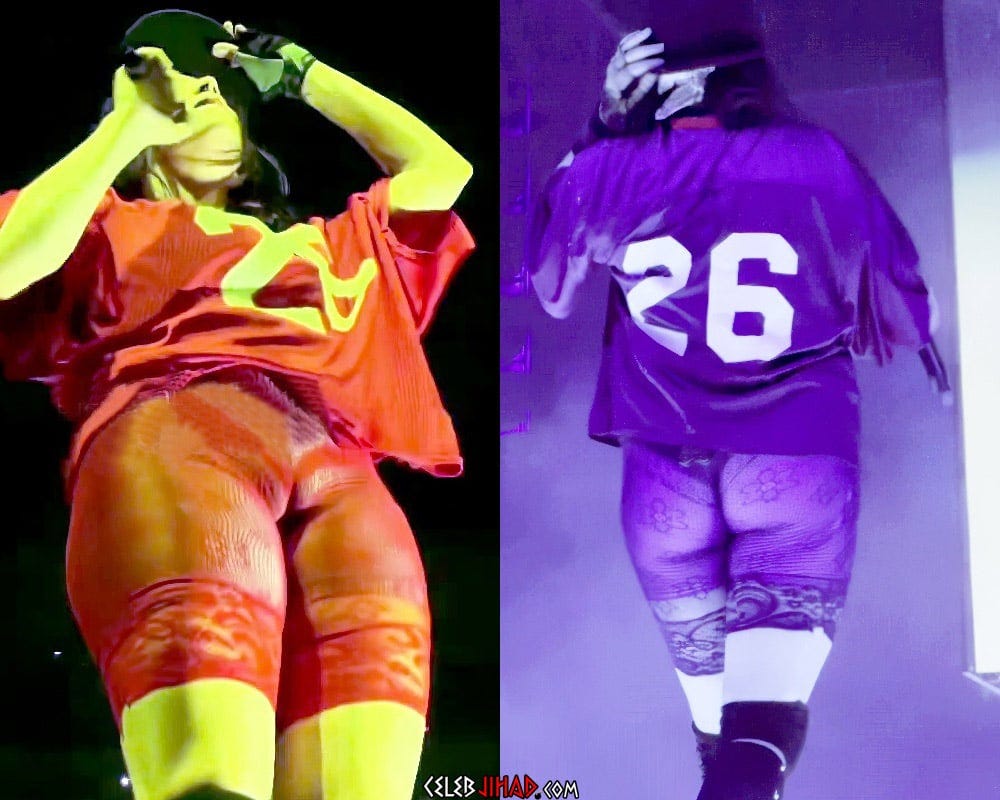 Billie Eilish Flaunts Her Beefy Labia And Butt Cheeks In A Thong In 4K