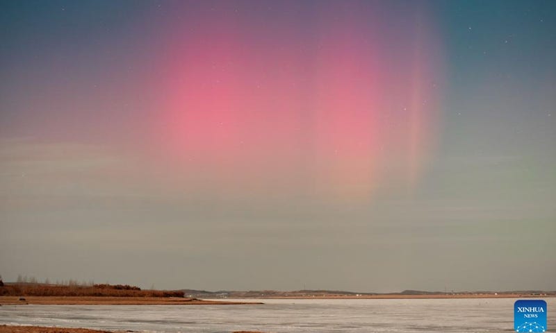 The Aurora Borealis, or the Northern Lights, illuminates the sky above Nehe City in northeast China's Heilongjiang Province, March 25, 2024.(Photo: Xinhua) The Aurora Borealis, or the Northern Lights, illuminates the sky above Nehe City in northeast China's Heilongjiang Province, March 25, 2024.(Photo: Xinhua)