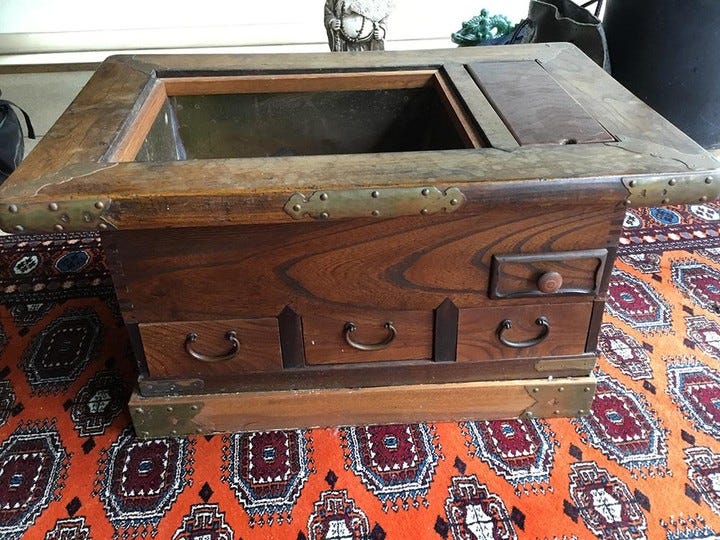 Lot-Art | Japanese Naga Hibachi Brazier Table, RE9Y