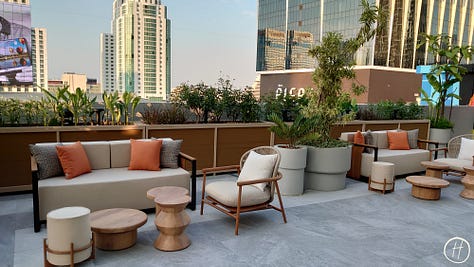 Outdoor shared spaces on 9th floor