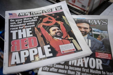New York Post's anti-Mamdani front page is a hit – with his supporters |  Zohran Mamdani | The Guardian