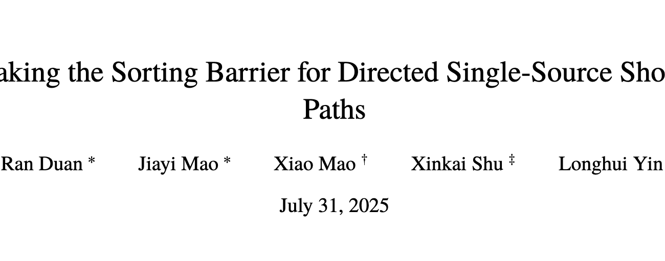 كسر حاجز الفرز لأقصر المسارات الموجهة من مصدر واحد