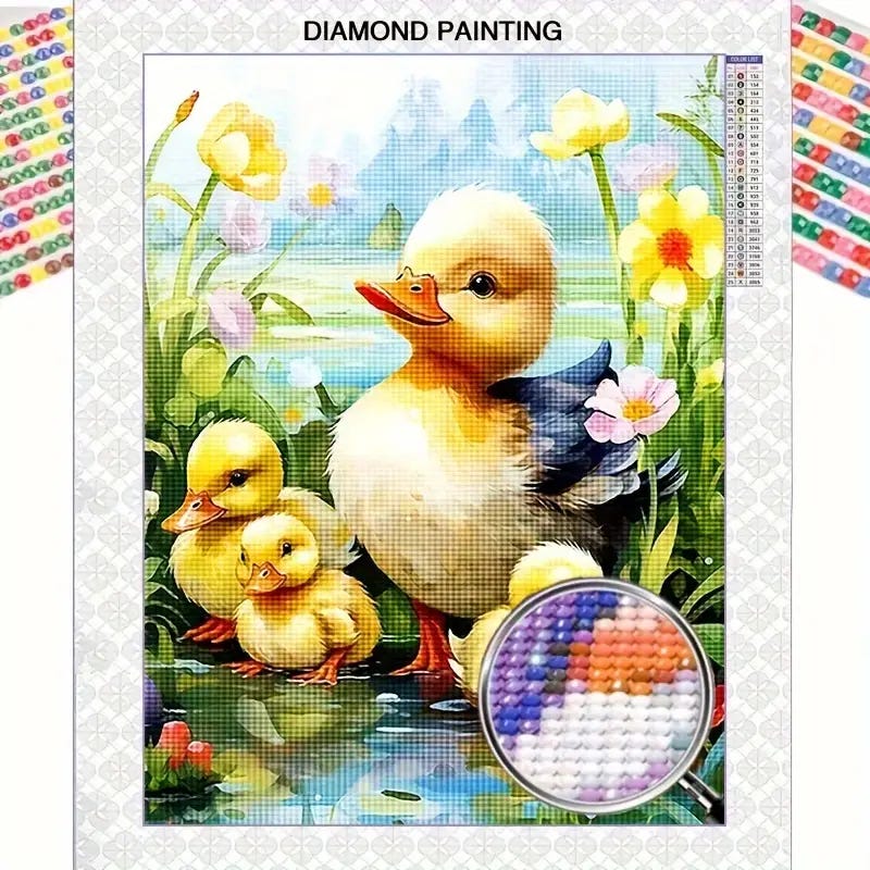 5d     diamond painting kit with round diamonds animal themed canvas complete diy craft set for home wall decor 30x40cm 0