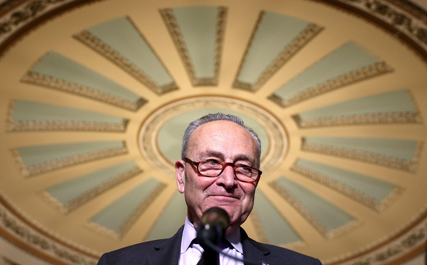Senate Majority Leader Chuck Schumer, talking to reporters during infrastructure negotiations. (Photo: Getty Images) Senate Majority Leader Chuck Schumer, talking to reporters during infrastructure negotiations. (Photo: Getty Images)
